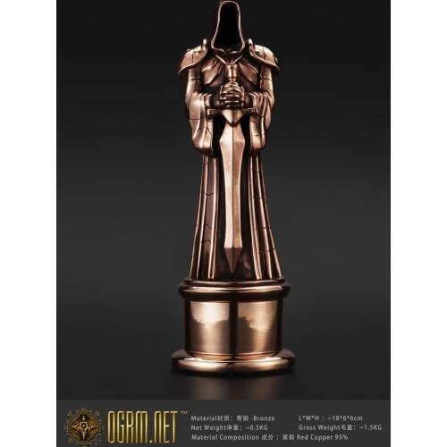 OGRM Crafts WOW Championship Award Trophy Bronze Statute Figure Dark Portal Protector Bronze Sculpture Statue
