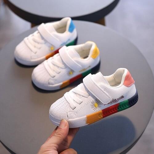 Baby Shoes Toddler Girls Boys Sports Shoes for Children Girls Baby Flats Kids Sneakers Casual Rainbow Bottom Infant Soft Shoes