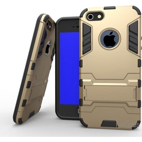 For Apple Iphone 5 5S SE Case Dual Layer Hybrid Rugged Armor Hard PC+TPU 2 In 1 Shockproof With Kickstand Cover Cases