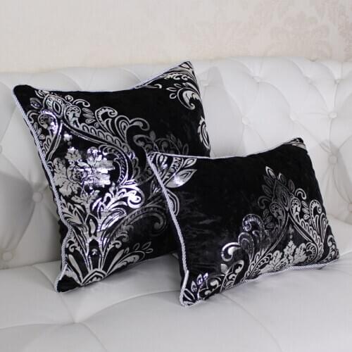 European style velvet hot silver luxury decorative cushion cover pillow sofa home decoration
