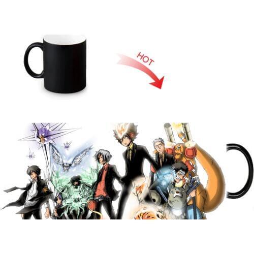 HITMAN REBORN! printed color changing mugs home porcelain tea milk cup personalized ceramic water coffee magic mug 12oz