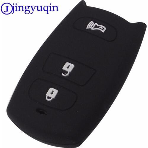 Jingyuqin 10ps Remote 3 Buttons Silicone Smart Car Key Cover Case Protected For hyundai Keyless Holder