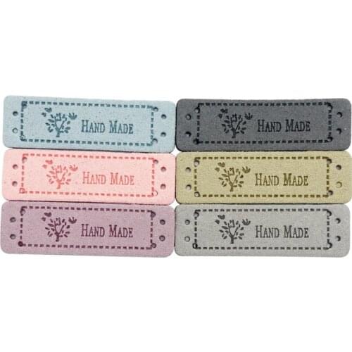 Life Tree Logo Handmade Leather Labels for Clothing Love Tree Sewing Label for Bag Gift Decorative Hand Made Leather Tag