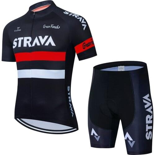 STRAVA Summer Cycling Clothing Comfortable Racing Bicycle Clothes Suit Quick-Dry Mountain Bike Cycling Jersey Set Ropa Ciclismo