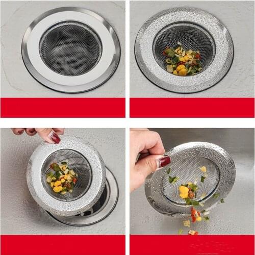 LINSBAYWU Stainless Steel Bathtub Hair Catcher Stopper Shower Drain Hole Filter Trap Kitchen Metal Sink Strainer Floor Drain