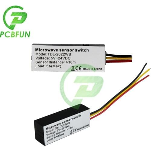 5V 12V 24V Microwave Radar Sensor TDL-2022WB 8-10M Induction Distance 360 Degree Sensing Angle Induction Switch Module