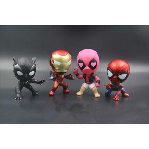 MR TEA Cartoon For Super Hero Shake Head Toy Decoration Doll Dashboard Car Ornament Automotive Decoration