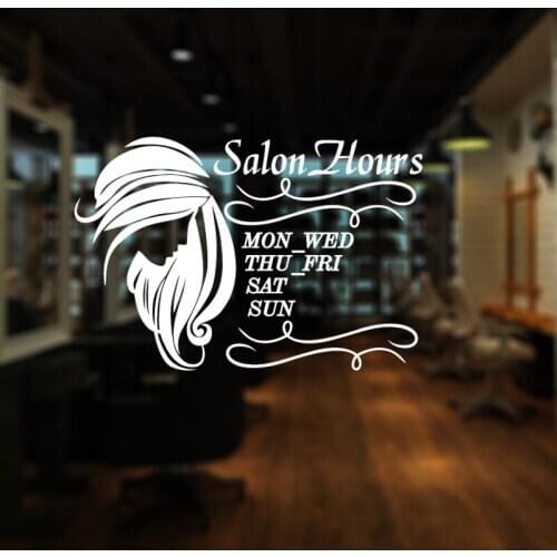 Hair Salon Wall Decal Beauty Salon Scissor Sticker Barber Shop Vinyl Wall Decals Decor Mural Hairdresser Glass Window Sticker