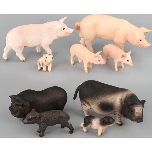 Simulation Animals Model Toys Sets Pig Plastic Action Figures Educational Toys for Children Kid Funny Toy Figure Gift Home Decor