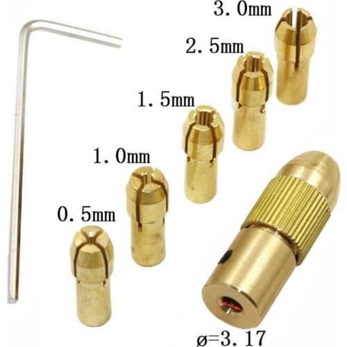 Handle Drill chuck 7pcs Set Gold Drilling Fixture Electric grinder cap