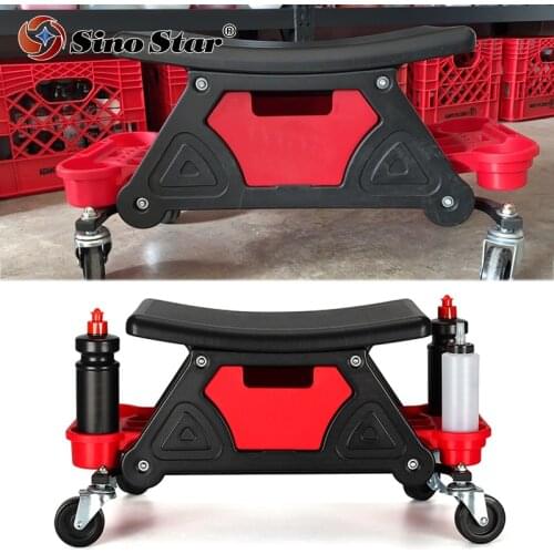 SCCD01 Car Care Products Car Washing Repair Sitting Creeper Seat Auto Detailing Stool/ Rubber wheel casters with lock