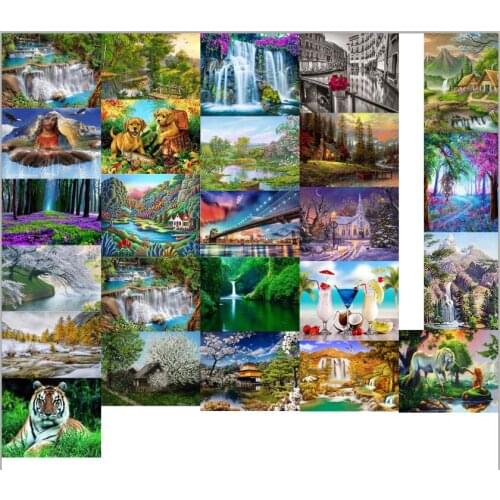 Counted Cross Stitch Kits Needlework Embroidery - Crafts 14/16/18/27/28 ct Aida DMC Color DIY Arts Handmade - scenery 3