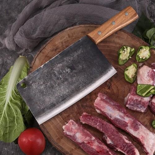 DengsHigh-carbonSteel StainlessHand-made Section Multi-work HomeKitchenChefs KnifeToolforCutting Bones Frozen Meat Vegetables