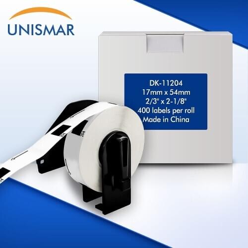 Unismar DK-11204 Paper Label Address Labels 17*54mm Multi-Purpose DK 1204 Thermal Paper For Brother Label Printer QL-500 QL-820