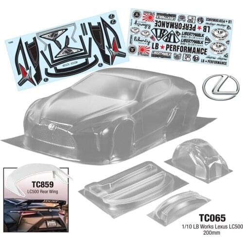 1/10 LB Works Lexus LC500 Clear Body + Lamp Base For Radio Control Toys On Road Electric Car Model