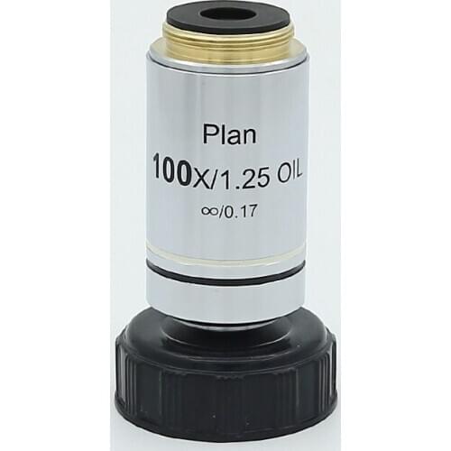 100X L=195 Infinity Plan Achromatic Objective Lens for Educational Lab Medical Bio-Microscope Biological Microscope 20.2mm