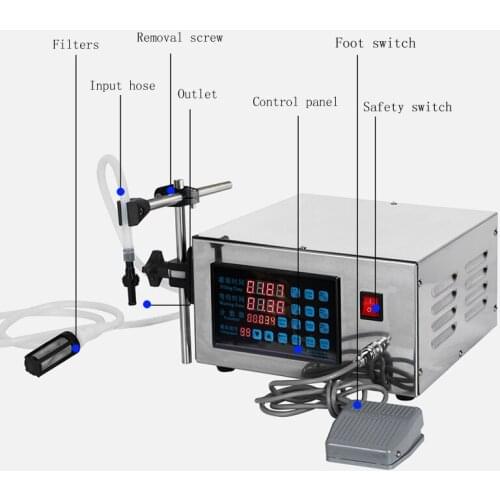 220V CNC Liquid Filling Machine Automatic Quantitative Small Continuous Filling Machine Liquor Carbonated Beverage Chili Oil