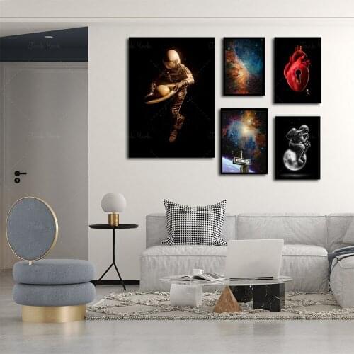 Astronaut Space Solar System Galaxy Environment HD Photo Decoration Poster High Quality Canvas Painting Art Decor