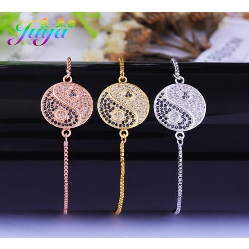 2020 New Design Friendship Bracelet Gold//Rose Gold Yin Yang Tai Chi Connect Bracelet For Women Men Hanmade Gift Bracelet