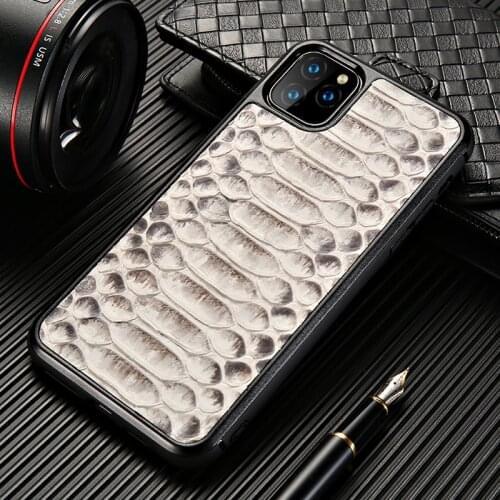 Luxury Genuine case For Iphone 11 pro max Rea snake skin Heave Duty protective shockproof cover For iphone 11 pro 7 8 plus xs x