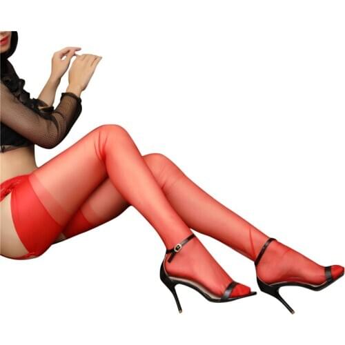 Ladies Sexy Thin Stockings Bubble Wide Cuff Sexy Stockings Transparent Ladies Sexy Thigh High Stocking Ladies Medias De Mujer