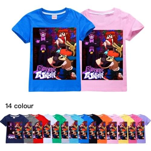 Friday Night Funkin 3D Kids T-shirt Streetwear tshirts Toddler Girls Kawaii Tops Kawaii Tees Fashion Baby Boys Funny Clothes