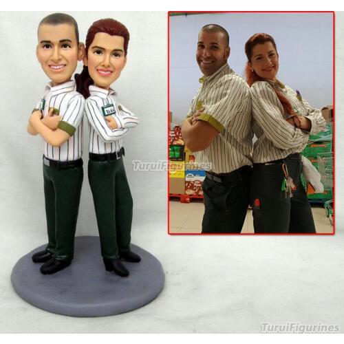 Two man brother figurine wedding cake topper gay couple figure customization doll event party decoration home decor mini statue