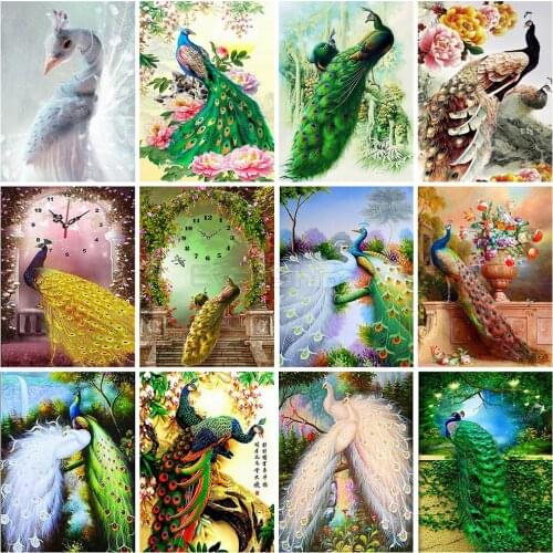 EverShine Diamond Painting Peacock Full Square Diamond Embroidery Sale Animals Cross Stitch Handicraft Art Bead Picture Kits