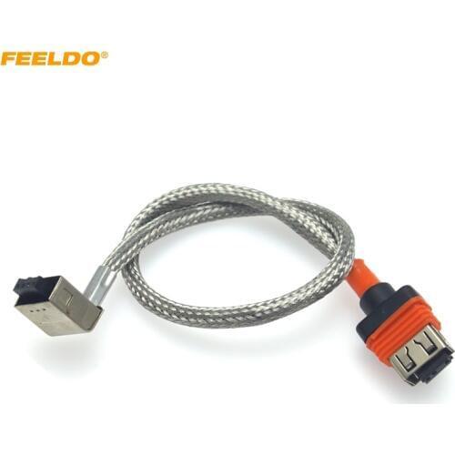 FEELDO 1PC Car HID Xenon Light D1S D1C D1R High Voltage and Shielded Wire Harness Cable for D1 Ballast Bulb Plug Socket Adapter