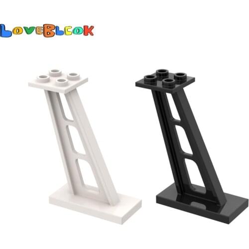 Support 2x4x5 Stanchion Inclined with Thick Supports Building Blocks Assembles MOC Technical Parts Toy For Kids 4476 2pcs/Lot