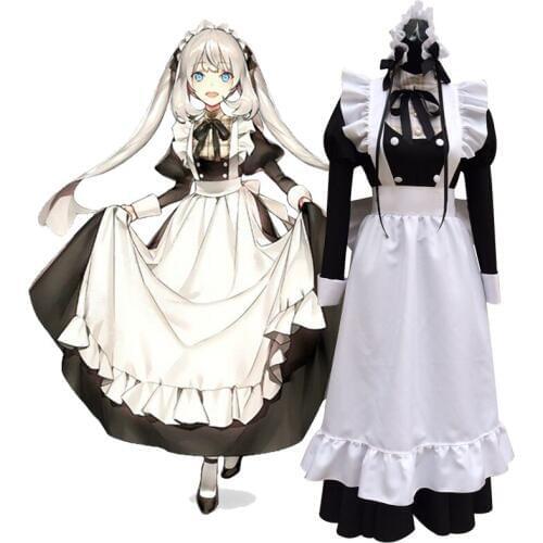 Fate/Grand Order Heroic Spirit Rider-class Servant Queen of Lilies Marie Antoinette Maid Dress Outfit Game Cosplay Costume