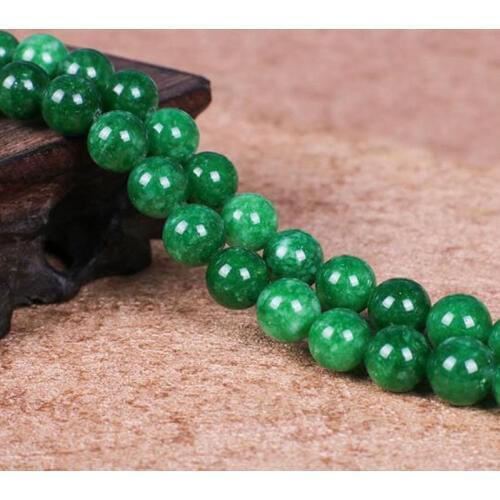 High Quality Natural Green Chalcedony Stone 4/6/8/10/12/14/16mm Round Necklace Bracelet Jewelry Loose Beads 38cm wk151