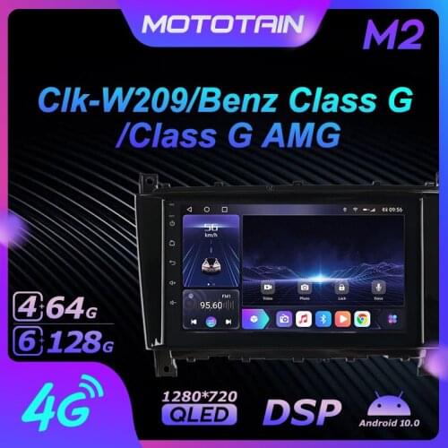 Mototain Autoradio Radio 2 Din for Benz clk-W209/ Class G 2007-2012/Class G 2009 AMG Android 10.0 Multimedia 4G LTE 6G 128G