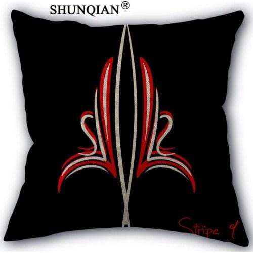 Custom pinstriping red and white Pillowcase Custom cotton pillowcases decorative beauty Home Furnishing customized pillow