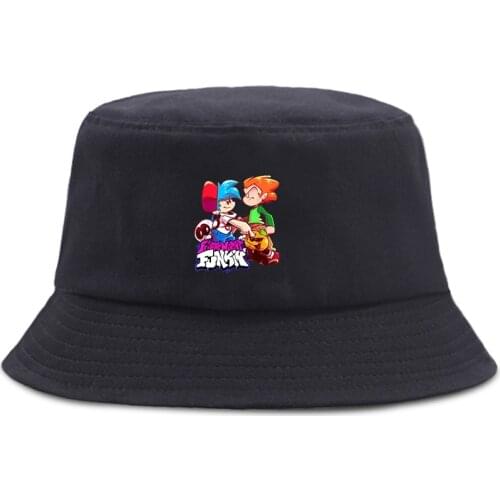 Anime Game Friday Night Funkin Bucket Hats Summer Boys Girls Student Fisherman Hat Harajuku Black Caps Hip Hop Beach Cap