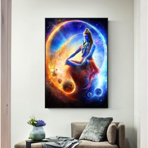 Lord Shiva Canvas Art Wall Paintings Home Decor Hindu Gods Modern Wall Posters And Prints Hinduism Cuadros Art Wall Pictures
