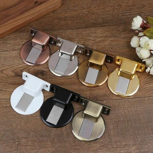 Stainless Steel Strong Magnetic Door Stopper Suction Gate Supporting Hardware Powerful Mini Door Stop with Catch Screw Mount