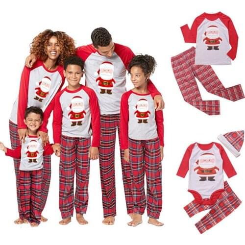 Family Matching Christmas Pajamas Sets Baby Kids Sleepwear Clothes Nightwear Clothing Family Pajamas Men Casual Set Outfits