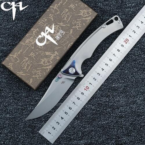 CH EMPEROR knife Flipper S35VN blade splint TC4 titanium alloy folding folding knife for camping and EDC