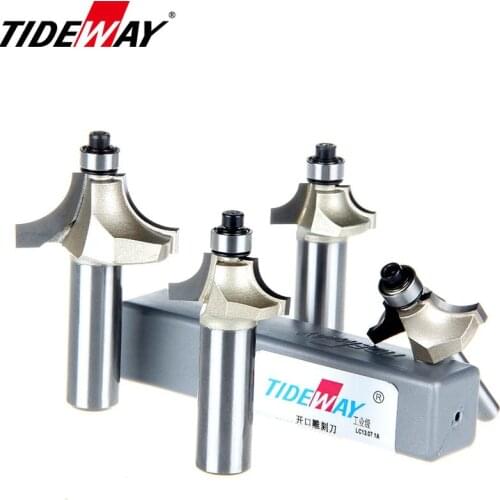 TideWay TideWay Round Over Edging Router Bit Woodworking Cutter 1/4 1/2 Inch Shank Carbide Router Bit For Wood MDF Plywood