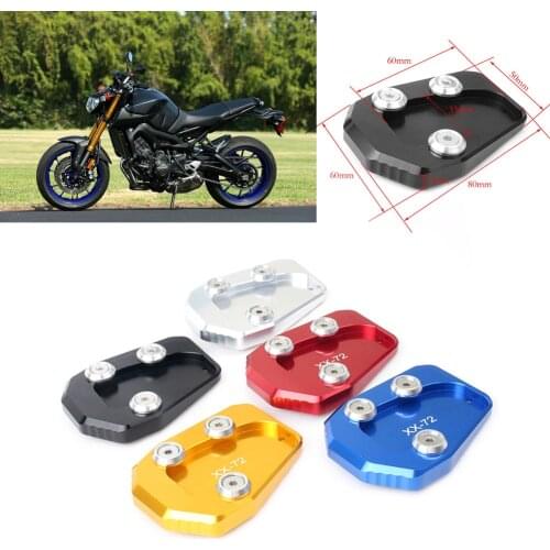 MT09 Motorcycle CNC Kickstand Foot Side Stand Extension Pad Support Plate For Yamaha MT-09 2013 2014 2015 Aluminum