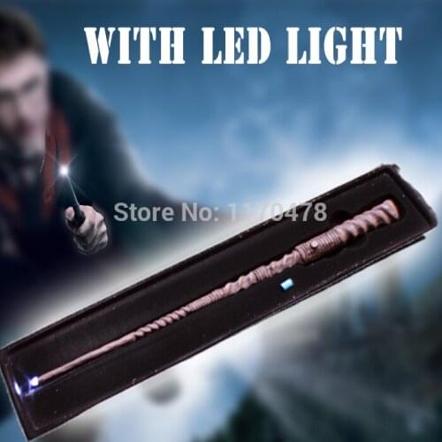 High Quality Deluxe COS Harri Cho Chang Magical Wand/ Stick LED Light Flashing/Black Gift Box/ One More Spare Battery