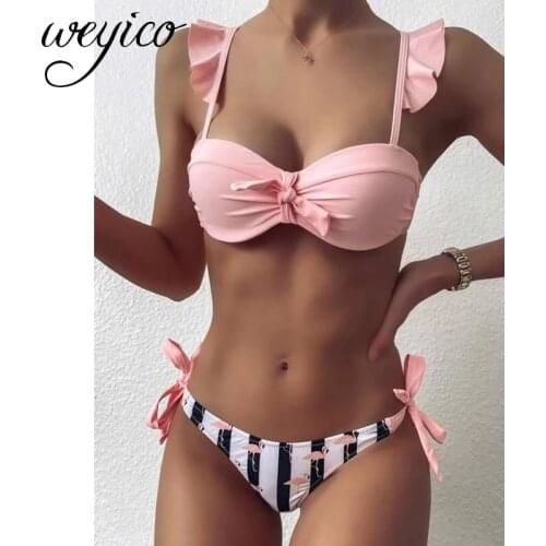 WEYICO Striped Swimwear