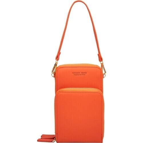 Women Mobile Phone Bag Ladies Wallet PU Long Large Capacity Multifunctional Mini Bag Shoulder Messenger Bag