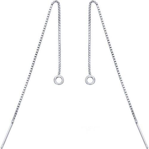 Sinya DIY 925 Sterling silver Ear Line Women Pending Long Earrings Fine Jewelry Simple Ear Wire Chain Earrings Hanging Brincos