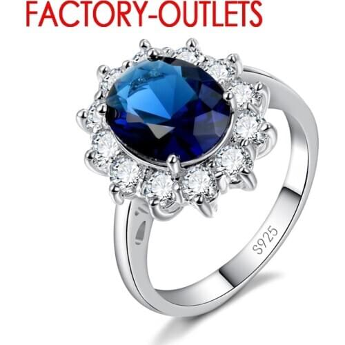 925 Sterling Silver Ring Trendy Fashion Jewelry Austrian Cubic Zirconia Prong Setting Women Girls Party Engagement Wholesale