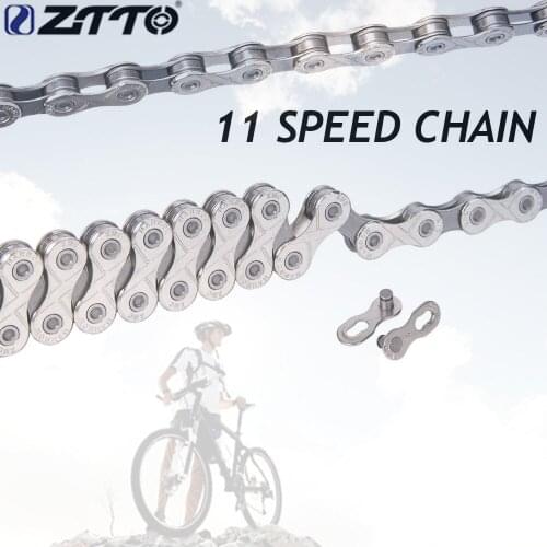 ZTTO 11 Speed Bicycle Chain Silver Chains Tool-less Nickel Connecting Link for Mountain Bike Road Bicycle MTB Parts