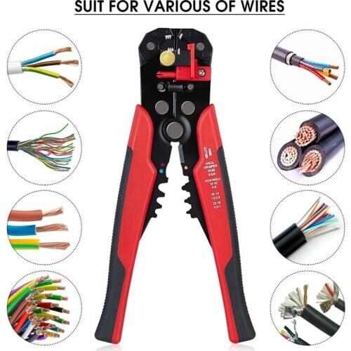1pcs Portable Wire Stripper Crimper Cable Stripping Crimping Cutter Hand Tool for Electrical