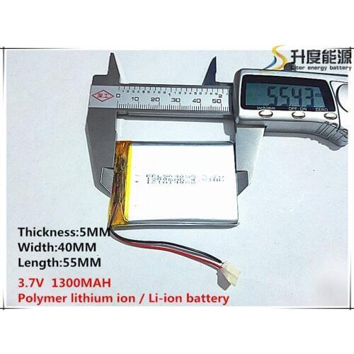 1pcs [SD] 3.7V,1300mAH,[504055] Polymer lithium ion / Li-ion battery for TOY,POWER BANK,GPS,mp3,mp4,cell phone,speaker