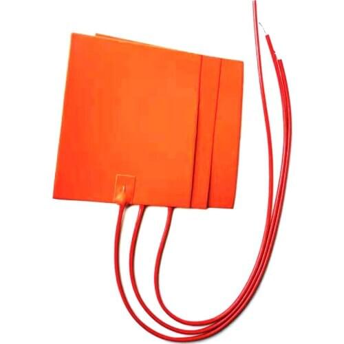 110v 450w 250*300*1.5mm silicone heater for machine K type sensor 1000mm fiberglass lead wire come out from 250mm side